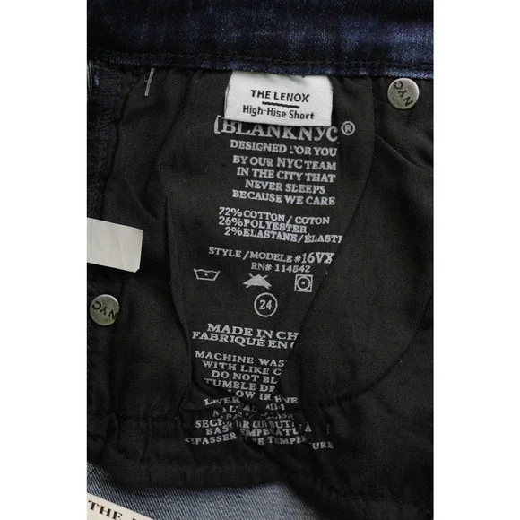 NWT‎ BLANKNYC the lenox hi rise button fly cut off shorts womens 24 normcore - Picture 7 of 9